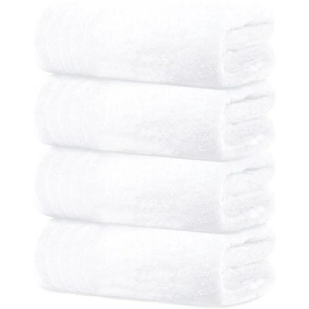 New Pack of 4 Extra Large Bath Towels 30 x 60 Inches, 100% Cotton,